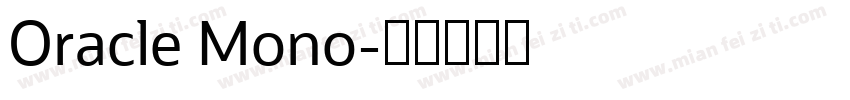 Oracle Mono字体转换